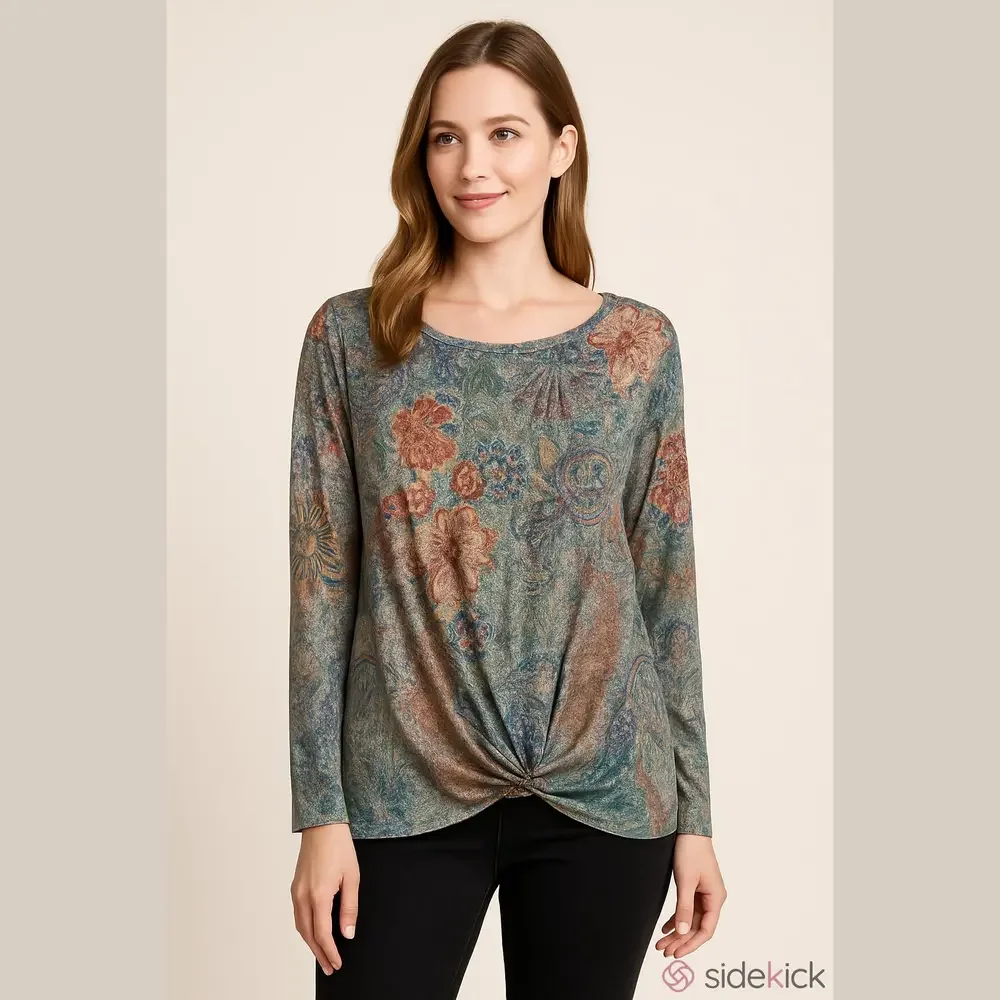 Women's Floral Long Sleeve Top